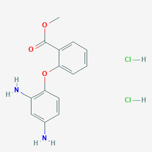 molecular formula C14H16Cl2N2O3 B4862599 methyl 2-(2,4-diaminophenoxy)benzoate dihydrochloride 