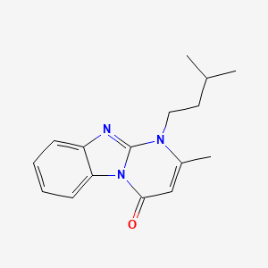 molecular formula C16H19N3O B4862605 2-methyl-1-(3-methylbutyl)pyrimido[1,2-a]benzimidazol-4(1H)-one 