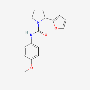 molecular formula C17H20N2O3 B4862706 N-(4-ethoxyphenyl)-2-(2-furyl)-1-pyrrolidinecarboxamide 