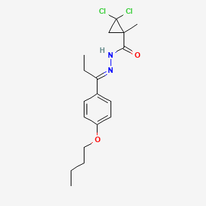 molecular formula C18H24Cl2N2O2 B4862747 N'-[1-(4-butoxyphenyl)propylidene]-2,2-dichloro-1-methylcyclopropanecarbohydrazide 