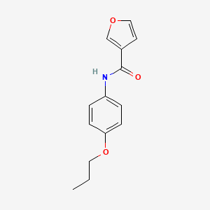 molecular formula C14H15NO3 B4862796 N-(4-propoxyphenyl)-3-furamide 