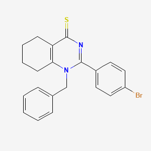 molecular formula C21H19BrN2S B4862822 1-benzyl-2-(4-bromophenyl)-5,6,7,8-tetrahydroquinazoline-4(1H)-thione 