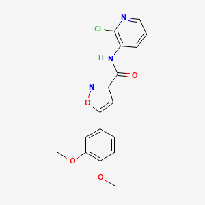molecular formula C17H14ClN3O4 B4862865 N-(2-chloro-3-pyridinyl)-5-(3,4-dimethoxyphenyl)-3-isoxazolecarboxamide 