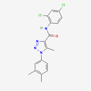 molecular formula C18H16Cl2N4O B4862887 N-(2,4-dichlorophenyl)-1-(3,4-dimethylphenyl)-5-methyl-1H-1,2,3-triazole-4-carboxamide 