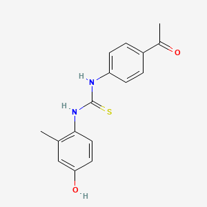 molecular formula C16H16N2O2S B4862922 N-(4-acetylphenyl)-N'-(4-hydroxy-2-methylphenyl)thiourea 