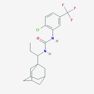 molecular formula C21H26ClF3N2O B4862934 N-[1-(1-adamantyl)propyl]-N'-[2-chloro-5-(trifluoromethyl)phenyl]urea 