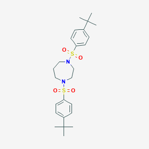 molecular formula C25H36N2O4S2 B486294 1,4-Bis[(4-tert-butylphenyl)sulfonyl]-1,4-diazepane CAS No. 522598-18-1