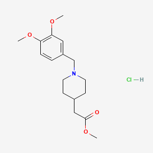 molecular formula C17H26ClNO4 B4862990 methyl [1-(3,4-dimethoxybenzyl)-4-piperidinyl]acetate hydrochloride 