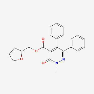 molecular formula C23H22N2O4 B4863069 (OXOLAN-2-YL)METHYL 2-METHYL-3-OXO-5,6-DIPHENYL-2,3-DIHYDROPYRIDAZINE-4-CARBOXYLATE 