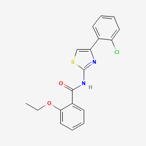molecular formula C18H15ClN2O2S B4863142 N-[4-(2-chlorophenyl)-1,3-thiazol-2-yl]-2-ethoxybenzamide 