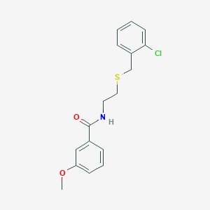 molecular formula C17H18ClNO2S B4863246 N-{2-[(2-chlorobenzyl)thio]ethyl}-3-methoxybenzamide 