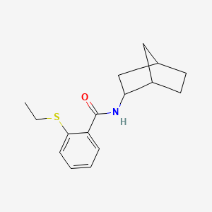 molecular formula C16H21NOS B4863264 N-(bicyclo[2.2.1]hept-2-yl)-2-(ethylsulfanyl)benzamide 