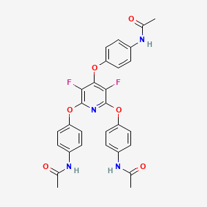 molecular formula C29H24F2N4O6 B4863322 N-[4-[2,6-bis(4-acetamidophenoxy)-3,5-difluoropyridin-4-yl]oxyphenyl]acetamide 