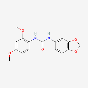 molecular formula C16H16N2O5 B4863329 N-(1,3-BENZODIOXOL-5-YL)-N'-(2,4-DIMETHOXYPHENYL)UREA 