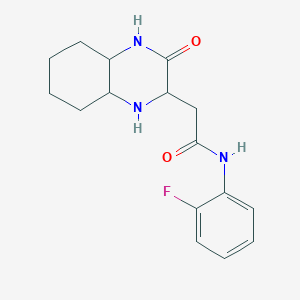 molecular formula C16H20FN3O2 B4863364 N-(2-fluorophenyl)-2-(3-oxodecahydroquinoxalin-2-yl)acetamide 