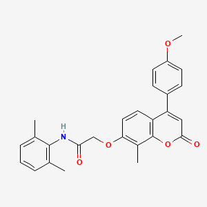 molecular formula C27H25NO5 B4863435 N~1~-(2,6-dimethylphenyl)-2-{[4-(4-methoxyphenyl)-8-methyl-2-oxo-2H-chromen-7-yl]oxy}acetamide 