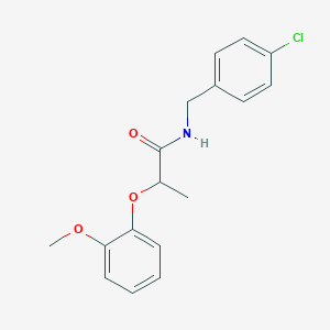 molecular formula C17H18ClNO3 B4863439 N-(4-chlorobenzyl)-2-(2-methoxyphenoxy)propanamide 