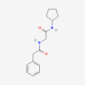 molecular formula C15H20N2O2 B4863530 N-[2-(cyclopentylamino)-2-oxoethyl]-2-phenylacetamide 