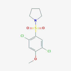 molecular formula C11H13Cl2NO3S B486355 1-(2,5-Dichloro-4-methoxyphenyl)sulfonylpyrrolidine CAS No. 667892-60-6