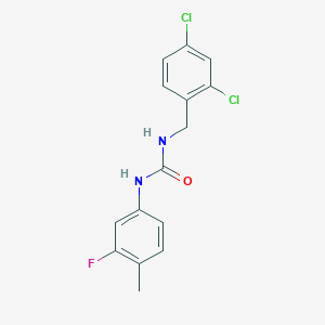molecular formula C15H13Cl2FN2O B4863572 N-(2,4-dichlorobenzyl)-N'-(3-fluoro-4-methylphenyl)urea 