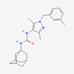 molecular formula C24H32N4O B4863619 N-(1-ADAMANTYL)-N'-[3,5-DIMETHYL-1-(3-METHYLBENZYL)-1H-PYRAZOL-4-YL]UREA 