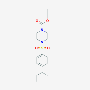 molecular formula C19H30N2O4S B4863726 Tert-butyl 4-{[4-(butan-2-yl)phenyl]sulfonyl}piperazine-1-carboxylate 