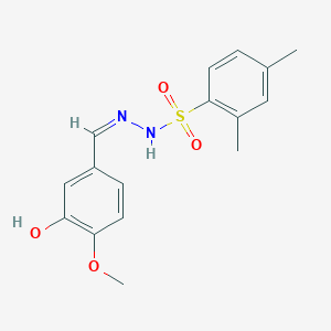 molecular formula C16H18N2O4S B4863833 N'-(3-hydroxy-4-methoxybenzylidene)-2,4-dimethylbenzenesulfonohydrazide 