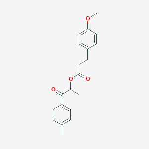 molecular formula C20H22O4 B486408 1-Methyl-2-(4-methylphenyl)-2-oxoethyl 3-(4-methoxyphenyl)propanoate CAS No. 667893-25-6