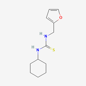 molecular formula C12H18N2OS B4864284 N-cyclohexyl-N'-(2-furylmethyl)thiourea 