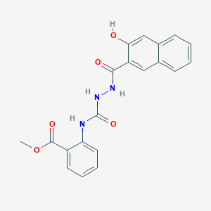 molecular formula C20H17N3O5 B4864593 methyl 2-({[2-(3-hydroxy-2-naphthoyl)hydrazino]carbonyl}amino)benzoate 