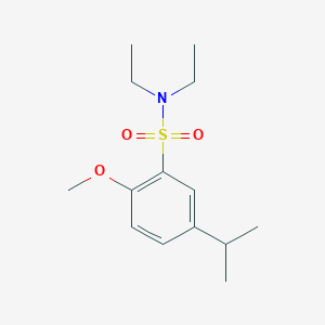 molecular formula C14H23NO3S B486472 N,N-diethyl-5-isopropyl-2-methoxybenzenesulfonamide CAS No. 701217-32-5