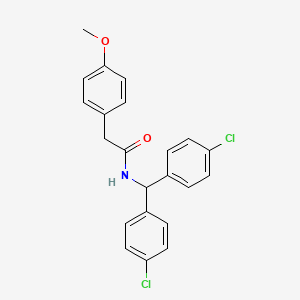 molecular formula C22H19Cl2NO2 B4864997 N-[bis(4-chlorophenyl)methyl]-2-(4-methoxyphenyl)acetamide 