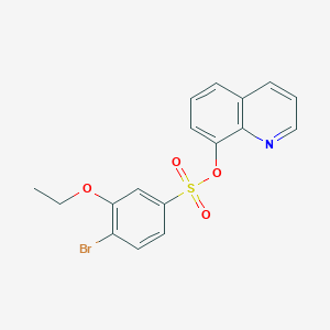 molecular formula C17H14BrNO4S B486574 Quinolin-8-yl 4-bromo-3-ethoxybenzenesulfonate CAS No. 791843-85-1