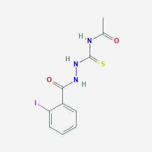 molecular formula C10H10IN3O2S B4866587 N-{[2-(2-iodobenzoyl)hydrazino]carbonothioyl}acetamide 