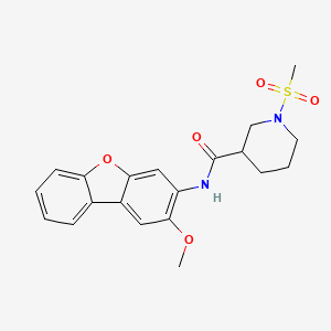 molecular formula C20H22N2O5S B4866849 N~3~-(2-METHOXYDIBENZO[B,D]FURAN-3-YL)-1-(METHYLSULFONYL)-3-PIPERIDINECARBOXAMIDE 