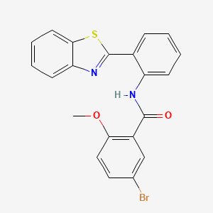 molecular formula C21H15BrN2O2S B4866854 N-[2-(1,3-benzothiazol-2-yl)phenyl]-5-bromo-2-methoxybenzamide 