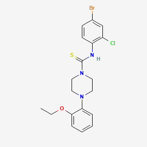 molecular formula C19H21BrClN3OS B4866905 N-(4-bromo-2-chlorophenyl)-4-(2-ethoxyphenyl)-1-piperazinecarbothioamide 