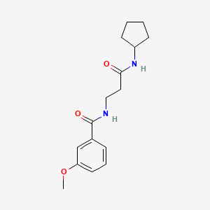 molecular formula C16H22N2O3 B4866940 N-[3-(cyclopentylamino)-3-oxopropyl]-3-methoxybenzamide 