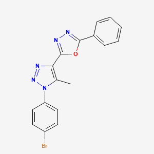 molecular formula C17H12BrN5O B4866974 2-[1-(4-bromophenyl)-5-methyl-1H-1,2,3-triazol-4-yl]-5-phenyl-1,3,4-oxadiazole 