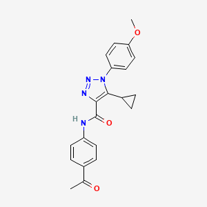 molecular formula C21H20N4O3 B4867032 N-(4-acetylphenyl)-5-cyclopropyl-1-(4-methoxyphenyl)-1H-1,2,3-triazole-4-carboxamide 