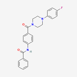 molecular formula C24H22FN3O2 B4867036 N-(4-{[4-(4-fluorophenyl)piperazin-1-yl]carbonyl}phenyl)benzamide 
