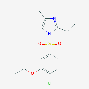 molecular formula C14H17ClN2O3S B486704 1-(4-Chloro-3-ethoxyphenyl)sulfonyl-2-ethyl-4-methylimidazole CAS No. 794548-19-9