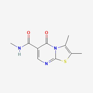 molecular formula C10H11N3O2S B4867074 N,2,3-trimethyl-5-oxo-5H-[1,3]thiazolo[3,2-a]pyrimidine-6-carboxamide 