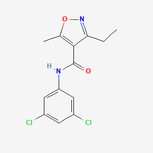 molecular formula C13H12Cl2N2O2 B4867205 N-(3,5-dichlorophenyl)-3-ethyl-5-methyl-4-isoxazolecarboxamide 