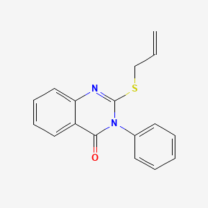 molecular formula C17H14N2OS B4867375 2-Allylsulfanyl-3-phenyl-3H-quinazolin-4-one CAS No. 18741-25-8