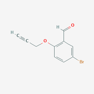 molecular formula C10H7BrO2 B048674 5-Bromo-2-(prop-2-ynyloxy)benzaldehyde CAS No. 122835-14-7