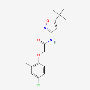 molecular formula C16H19ClN2O3 B4867400 N-(5-tert-butyl-1,2-oxazol-3-yl)-2-(4-chloro-2-methylphenoxy)acetamide 
