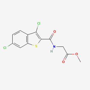 molecular formula C12H9Cl2NO3S B4867406 METHYL 2-{[(3,6-DICHLORO-1-BENZOTHIOPHEN-2-YL)CARBONYL]AMINO}ACETATE 