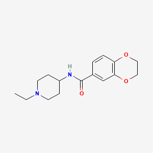 molecular formula C16H22N2O3 B4867445 N-(1-ethylpiperidin-4-yl)-2,3-dihydro-1,4-benzodioxine-6-carboxamide 