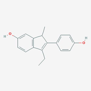 molecular formula C18H18O2 B048675 3-Ethyl-2-(4-hydroxyphenyl)-1-methyl-1H-inden-6-ol CAS No. 24643-97-8